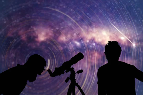 Pár za hvězdy Mléčné dráhy. Moje práce astronomie. — Stock fotografie