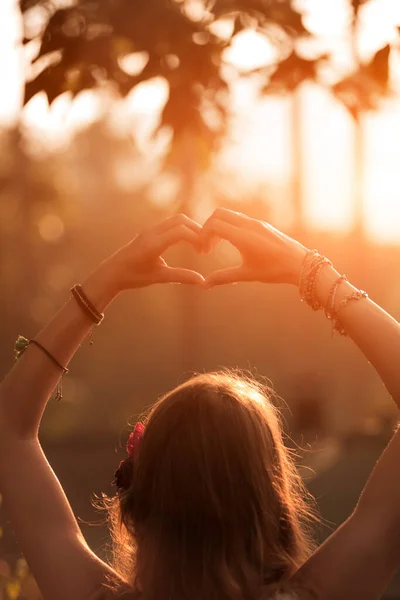 Heart Shape Universal Sign Love Romance — Stock Photo, Image