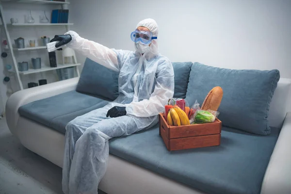 Quarantäne Und Isolation Hause Während Des Virus Ausbruchs — Stockfoto