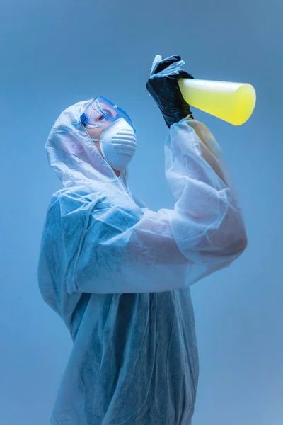 Protección Antivirus Antibacteriana Contra Enfermedades Limpiar Todo Que Rodea Esencial — Foto de Stock
