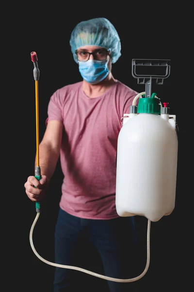 Medische Arts Chirurg Met Beschermende Antivirale Masker Pak Helm Chemische — Stockfoto