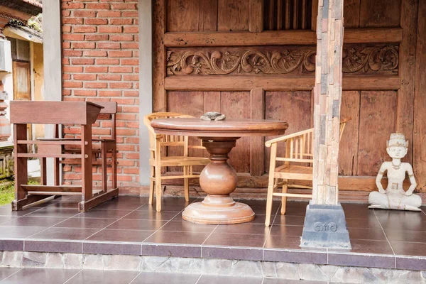 Balinese traditional house with terrace and compound.