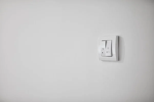 Modern Light Switch White Wall — Stock Photo, Image