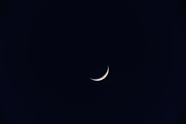 Lua Jovem Vênus Céu Noturno Escuro — Fotografia de Stock