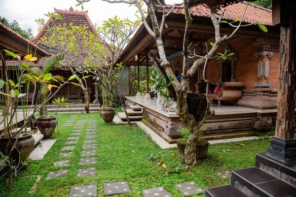 Balinese traditional house with terrace and compound.