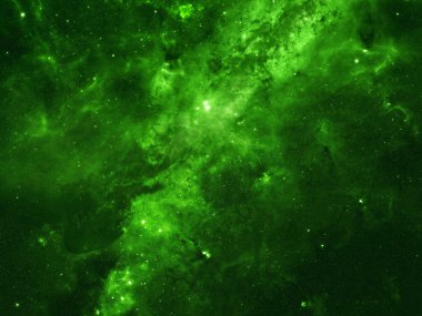 Çok sayıda yıldız ve bulutsu ile uzay arka planı