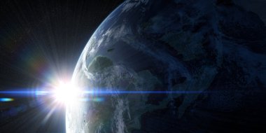 Uzaydan gelen yeryüzünde yörünge görünümü