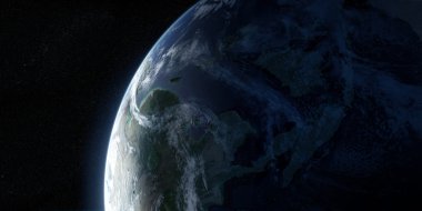 Uzaydan gelen yeryüzünde yörünge görünümü