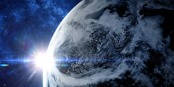 Widok orbitalny na planecie z kosmosu — Zdjęcie stockowe