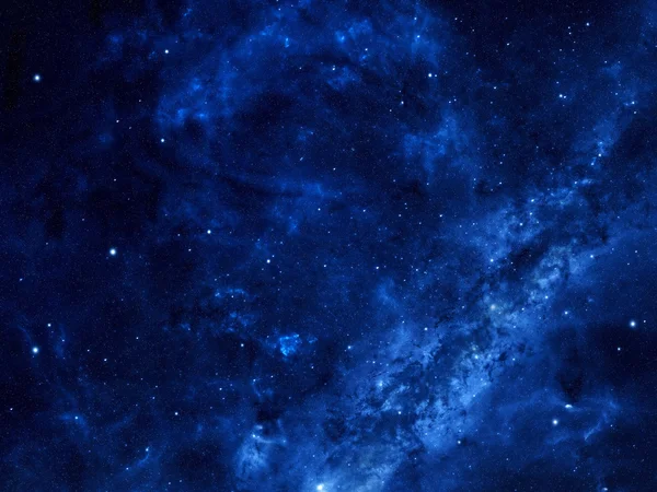 Fondo espacial con muchas estrellas y nebulosas —  Fotos de Stock