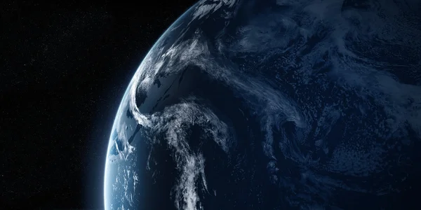 Widok orbitalny na planecie z kosmosu — Zdjęcie stockowe