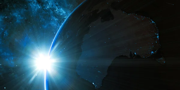 Orbitale uitzicht op aarde vanuit de ruimte — Stockfoto