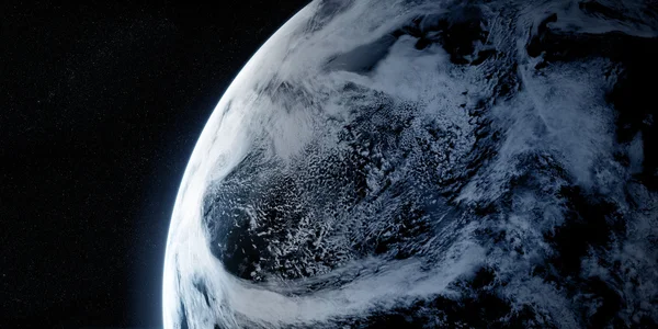 Orbital udsigt på en planet fra rummet - Stock-foto