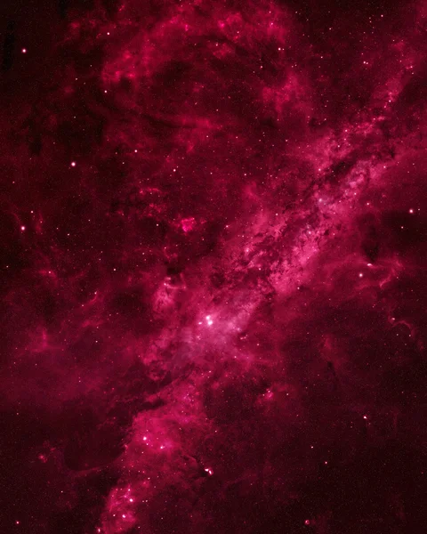 Fondo espacial con muchas estrellas y nebulosas —  Fotos de Stock