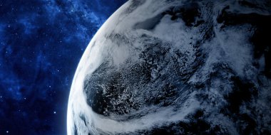 Uzaydan bir gezegende yörünge görünümü