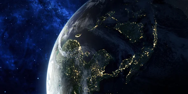 Orbital syn på jorden från rymden — Stockfoto