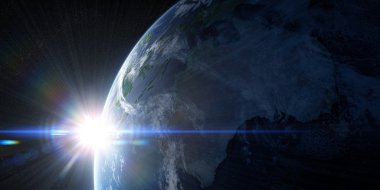 Uzaydan gelen yeryüzünde yörünge görünümü