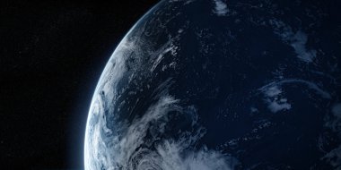 Uzaydan bir gezegende yörünge görünümü