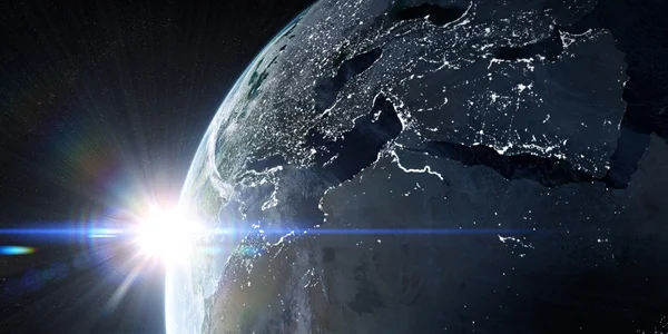 Orbitalnych widok na ziemi z kosmosu — Zdjęcie stockowe
