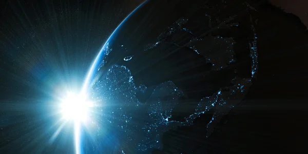 Orbitalnych widok na ziemi z kosmosu — Zdjęcie stockowe