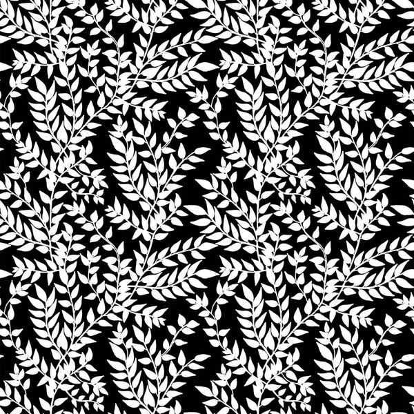 Monochrome floral seamless pattern