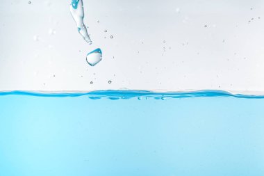 Water splash and ripple isolated on white backgroun