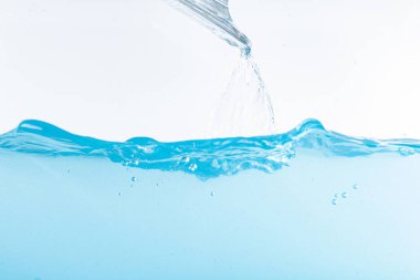 Water splash and ripple isolated on white backgroun