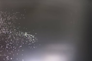 Abstract bokeh from light and water spray in backgrounds of vari