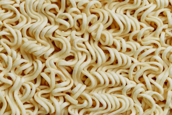 Close-up shot of the surface of instant noodles