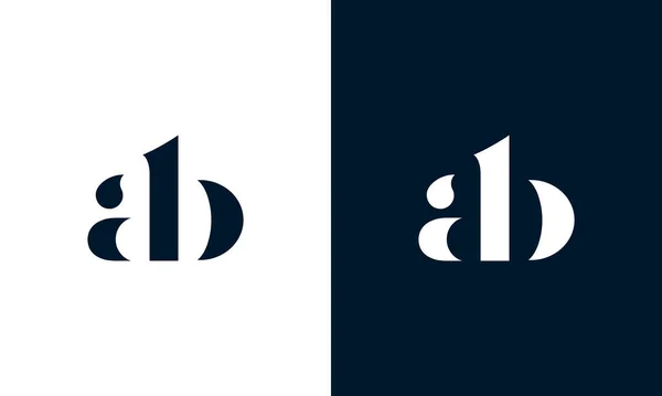 Soyut Ab logosu. Bu logo simgesi yaratıcı bir şekilde soyut şekillere sahiptir. A ve B harflerine benziyor..