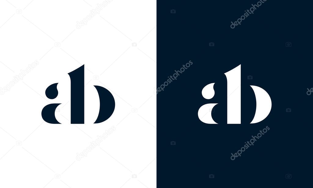 Abstract letter AB logo. This logo icon incorporate with abstract shape in the creative way. It look like letter A and B.