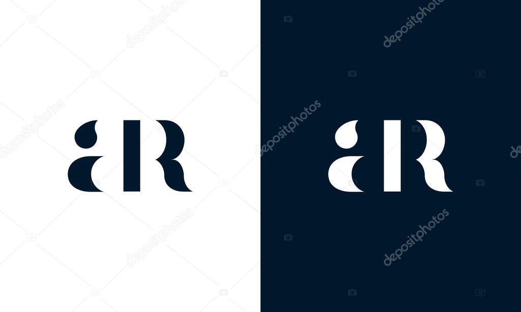Abstract letter AR logo. This logo icon incorporate with abstract shape in the creative way. It look like letter A and R.