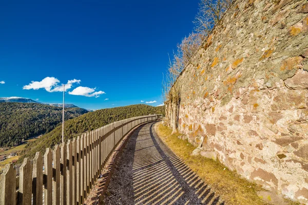 Route Terre Avec Vue Panoramique Sur Beau Paysage Montagne Italie — Photo