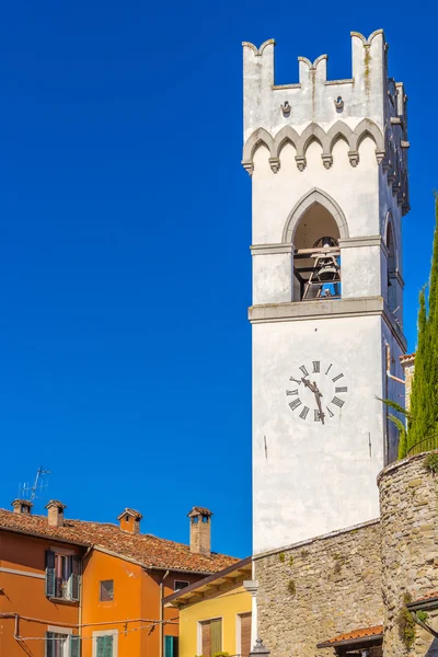 Witte Civic Clock Tower Italië — Stockfoto