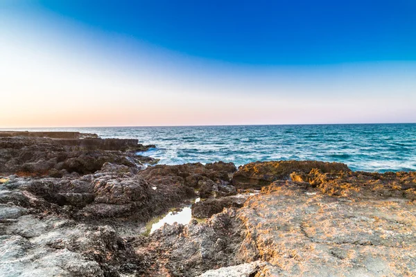 Felsige Küste Der Apulischen Küste Italien — Stockfoto