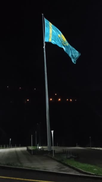 Beautiful Flag Kazakhstan Country — Stock Video