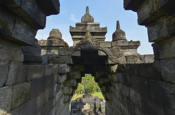Borobudur, Yogyakarta, Java, Indonésia — Fotografia de Stock