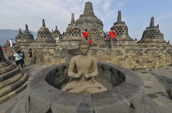 Borobudur, Yogyakarta, Java, Indonesia — Stock fotografie