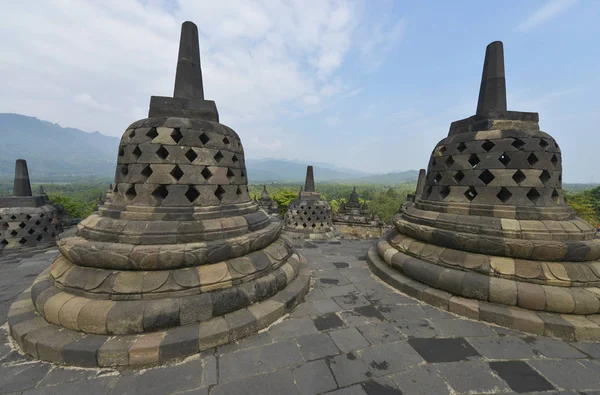 Borobudur, Yogyakarta, Java, Indonésia — Fotografia de Stock