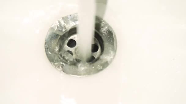 Water flow drain. — Stock Video