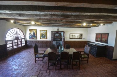 Cartagena, Kolombiya - 3 Ağustos: San Pedro Claver Manastırı, kurulan Cizvitler tarafından 3 Ağustos 2017 üzerinde Convento San Ignacio de Loyola olarak 17 yüzyılın ilk yarısında Cartagena, Kolombiya.