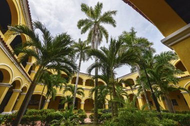 City hall Mompox içinde. Şehir 1540 yılında kurulan ve Unesco tarafından dünya mirası olarak listelenir. Kolombiya.