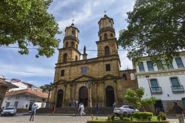 San Gil, Kolombiya - 10 Ağustos: 10 Ağustos 2017 San Gil, Kolombiya San Gil katedral.