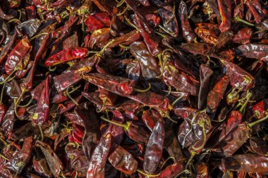 Etiyopya'da bir piyasada Kırmızı Pul Biber