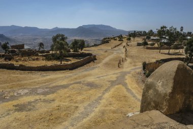 Debre Damo Manastırı Tigray bölgesinde, Etiyopya.