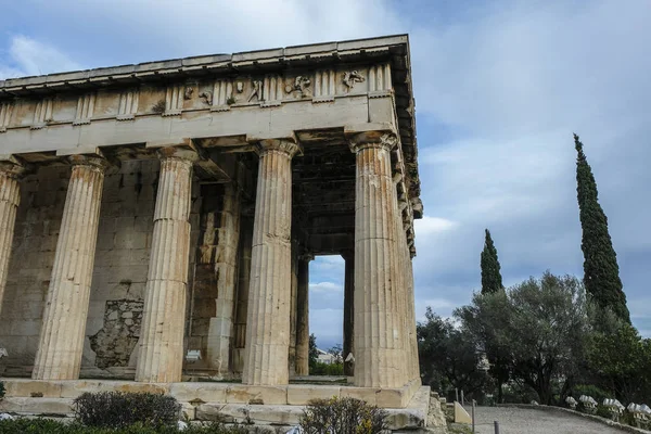 Temple Herphaesus Dans Agora Antique Athènes Grèce — Photo