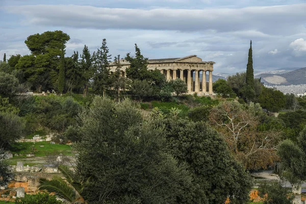 Temple Herphaesus Dans Agora Antique Athènes Grèce — Photo