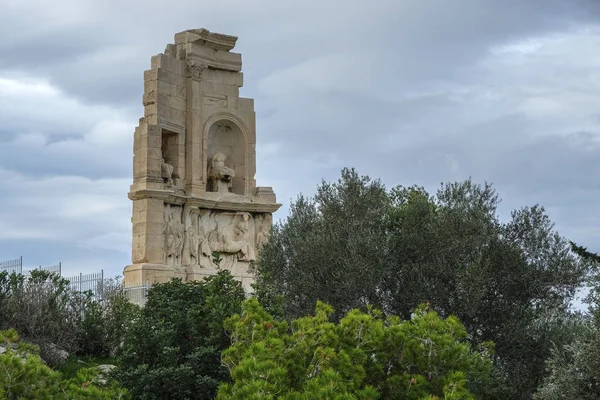 Philopappos Monument Jest Starożytnym Greckim Mauzoleum Pomnik Poświęcony Gaius Julius — Zdjęcie stockowe