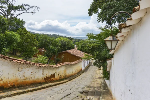 Strada Coloniale Nel Villaggio Barichara Dichiarato Patrimonio Nazionale Colombia — Foto Stock