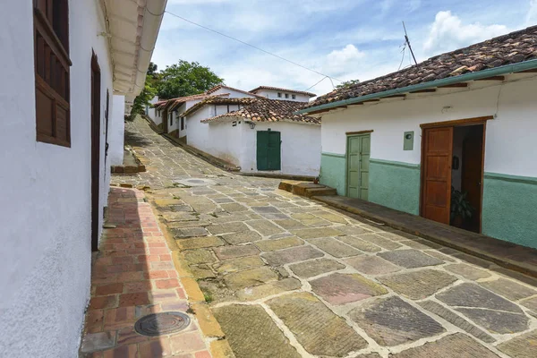 Calle Colonial Pueblo Barichara Declarada Patrimonio Nacional Colombia — Foto de Stock